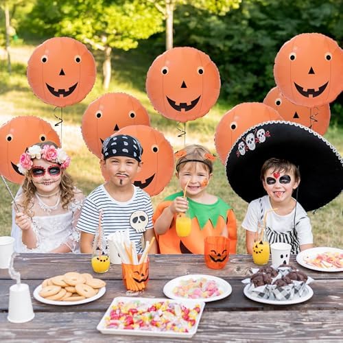 Cheerland 8pc Pumpkin Foil Balloons Halloween Decor