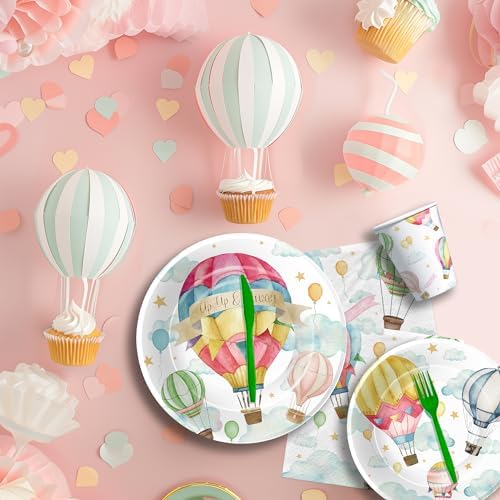 Hot Air Balloon Party Tableware Set for 24 Guests