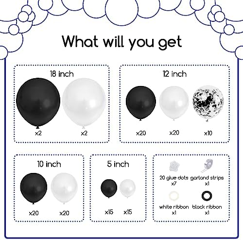 COKAOBE Balloon Garland Arch Kit 124pcs