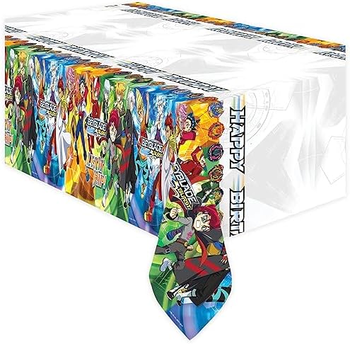 Treasures Gifted Beyblade Burst Tablecloth 54x108 Birthday Party Decor