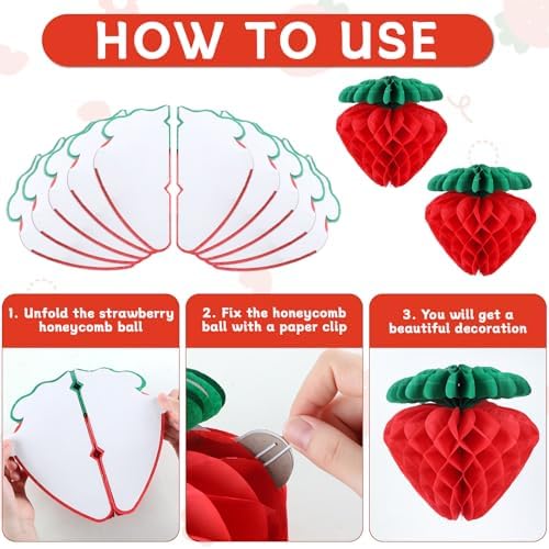 Strawberry Themed Party Decorations Set