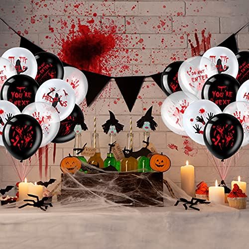 Aoriher 45 Pcs Scary Halloween Balloons 12 Inches