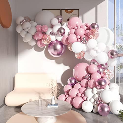 DIY Pink Balloon Arch Garland Kit 104pcs