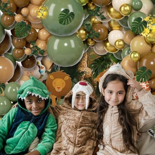 PERPAOL Jungle Safari Balloon Garland Kit 140pcs
