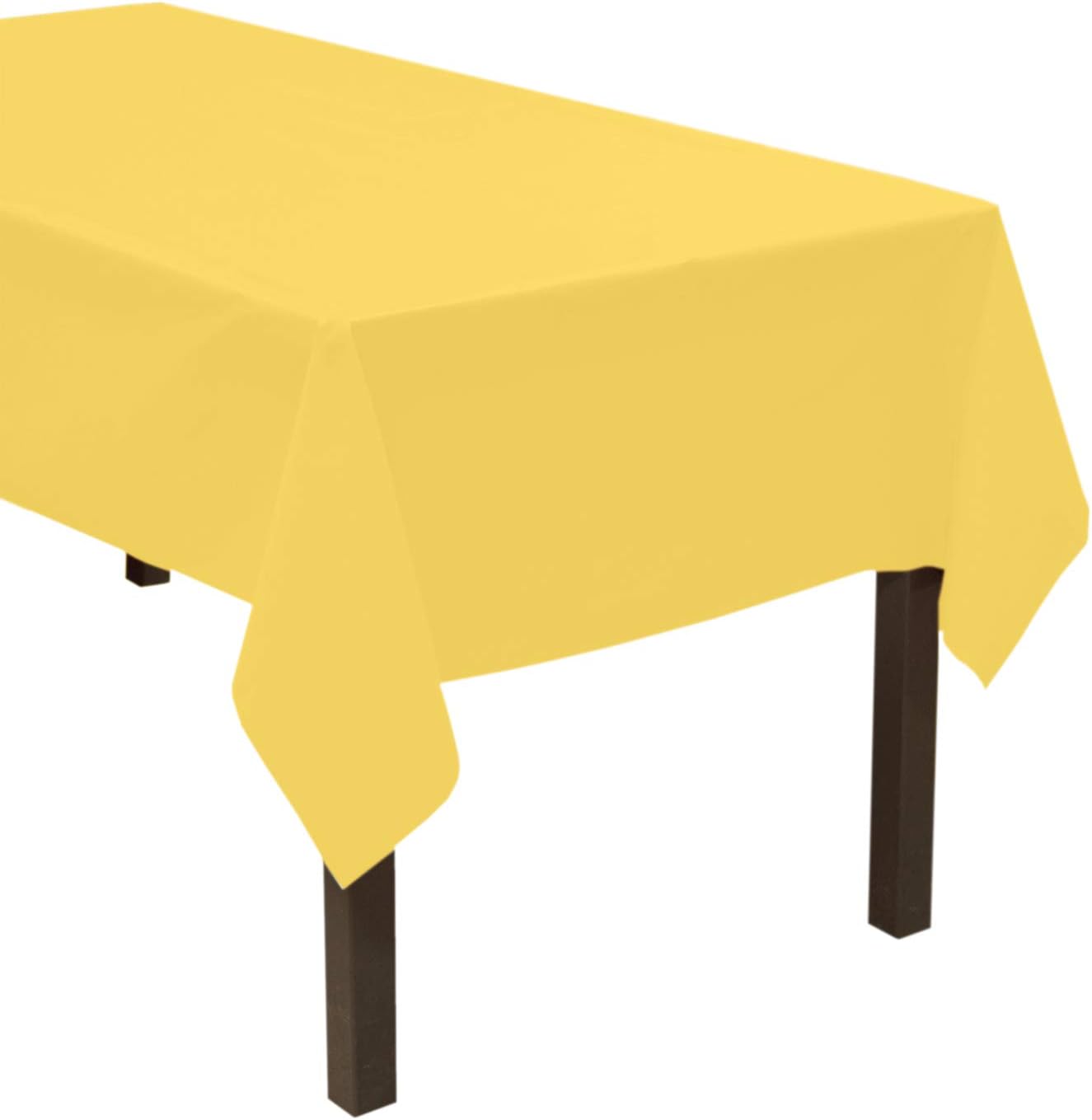 Party Essentials ValuMost Plastic Table Cover 54 x 108 Yellow
