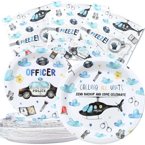 Police Birthday Party Decorations Set for 40 Guests
