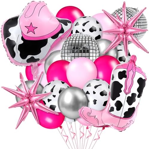 Hungdao 23 Pcs Cowgirl Theme Party Balloons Set