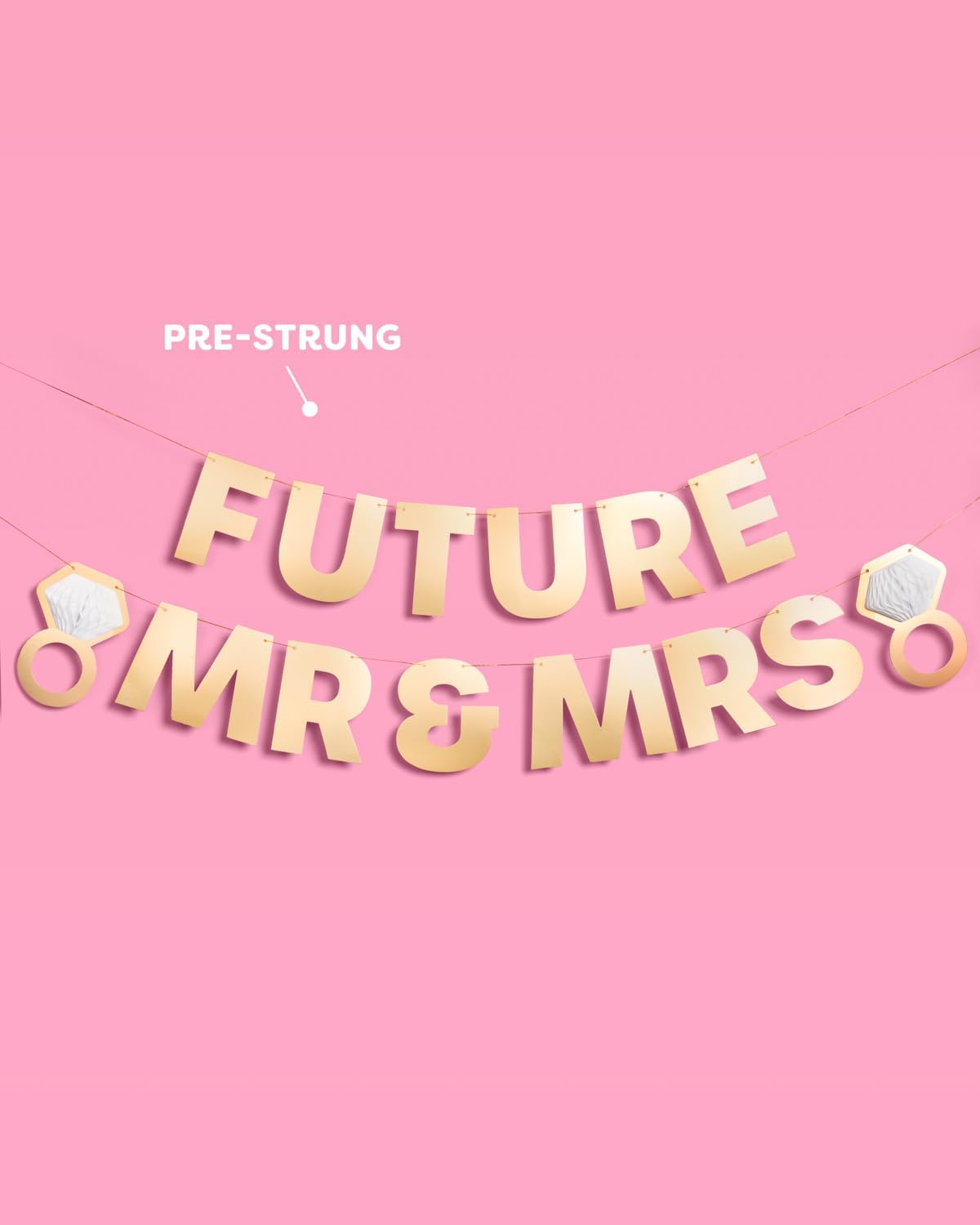 XO FETTI Future Mr Mrs 3D Pop Up Banner 5 ft