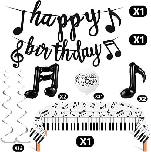 Civaner Music Themed Party Decor Set 40 Pieces