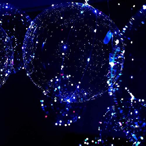 18 Packs Light Up LED Balloons with 3 Modes and Battery