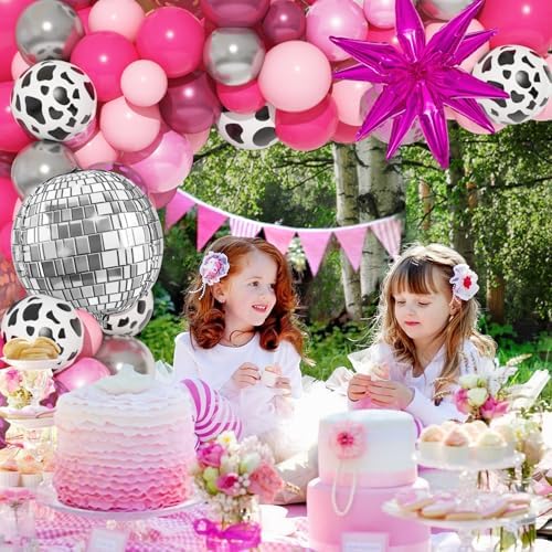 137Pcs Cowgirl Party Decor Kit with Balloons and Arch