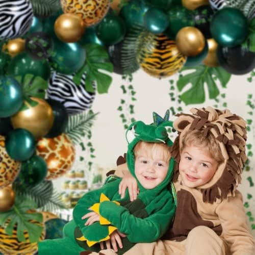 16PCS Animal Pattern Balloons - 18 Inch Foil Safari Decorations