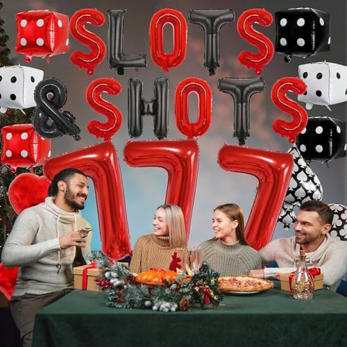 Casino Theme Balloons 24Pcs for Poker Party Decor