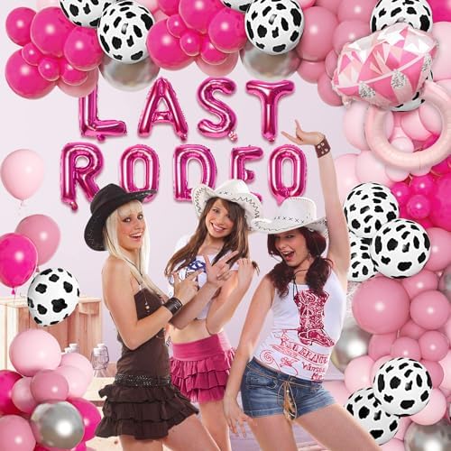 Cowgirl Pink Balloons Arch Garland Kit - 131Pcs Party Decorations