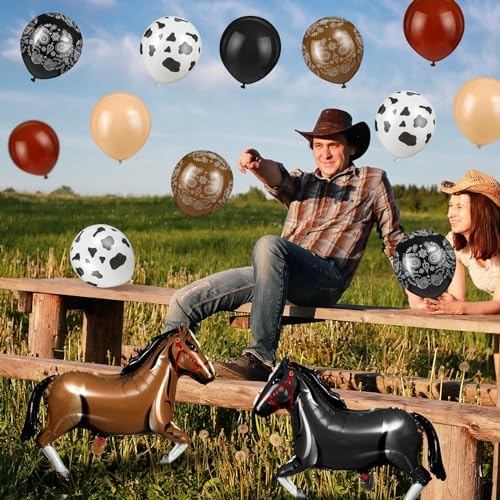 Hungdao 52 Pcs Western Balloons Decor Kit