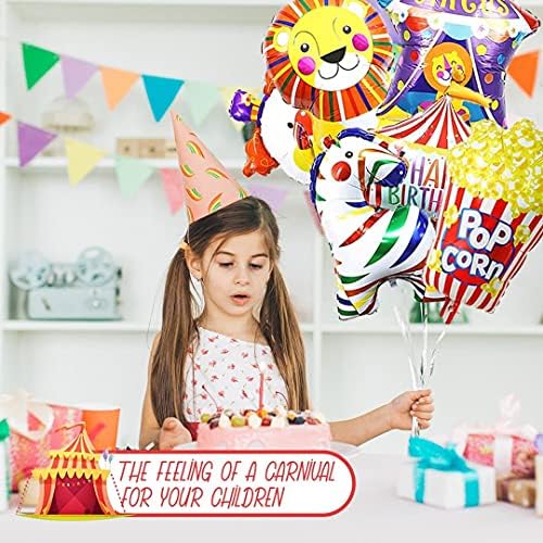 6pcs Carnival Foil Balloons Circus Party Decorations