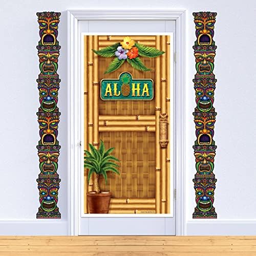 Beistle Tiki Totem Pole Party Decor Set of 2