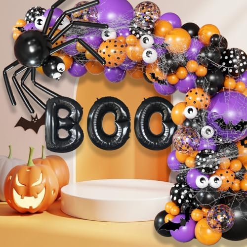 Halloween Balloon Decoration Kit with 132pcs Supplies