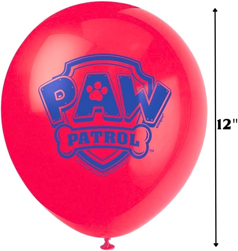 Paw Patrol 12 Inch Latex Balloons Pack of 8