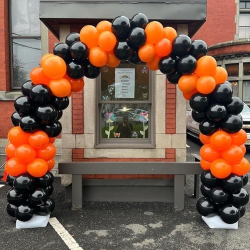 Orange and Black Balloons Arch Garland Kit 134pcs Halloween Decor