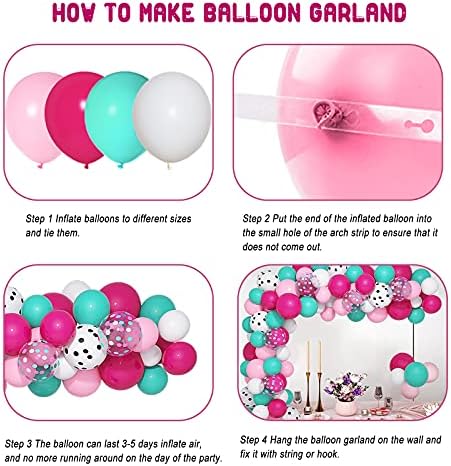 142Pcs Surprise Party Balloons Garland Kit with 5 Tools
