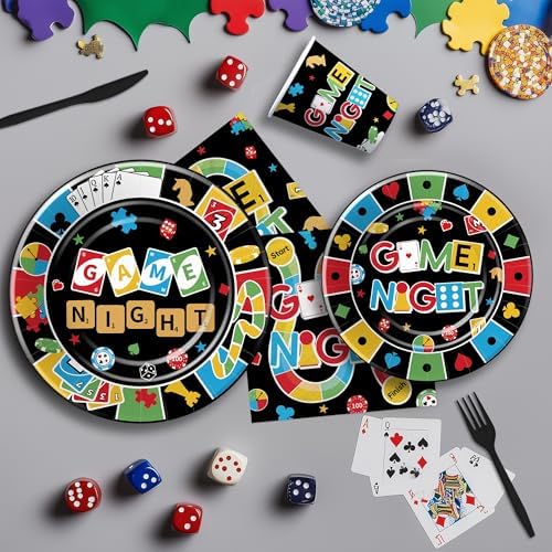 Family Game Night Party Decorations Set of 24