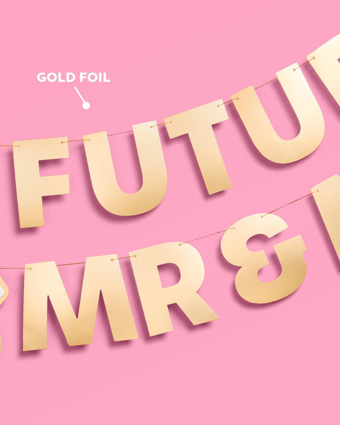XO FETTI Future Mr Mrs 3D Pop Up Banner 5 ft