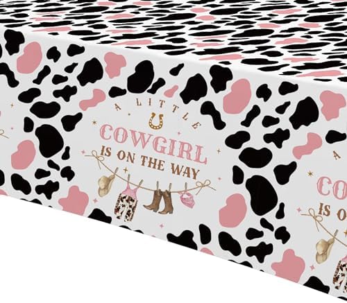 Xigejob Western Cowgirl Baby Shower Tablecloths - 3 Pack