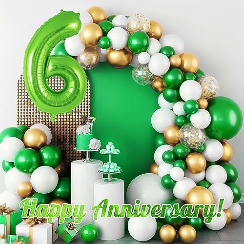 Green Number 6 Balloon 40 Inch Jumbo Birthday Decoration