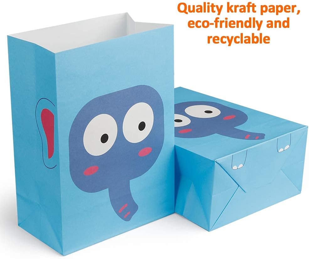 Mocoosy 24 Pack Animal Party Favor Bags for Kids