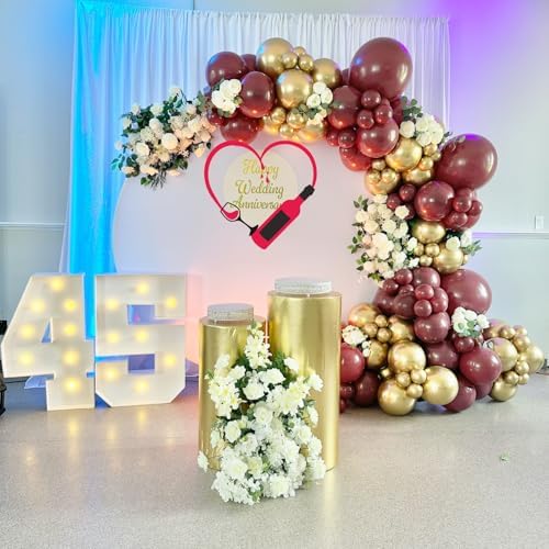 FunHot Burgundy Balloon Arch Kit with 108 Balloons