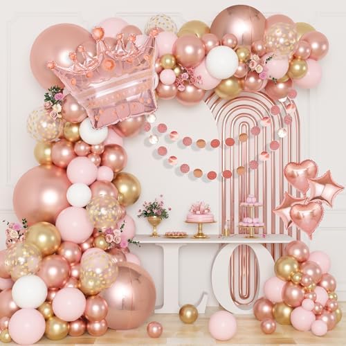 Ouddy Life Rose Gold Balloon Decor Kit 149Pcs