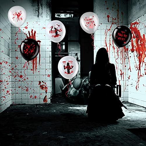 Aoriher 45 Pcs Scary Halloween Balloons 12 Inches
