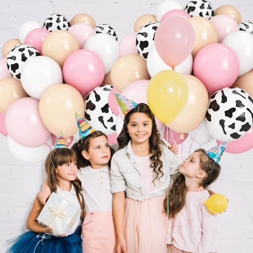 12 Inch Pastel Pink Cow Print Latex Balloons Pack of 50