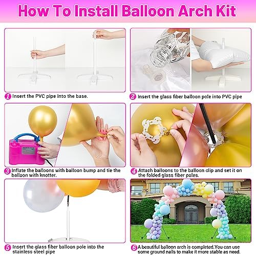 Toosci Balloon Arch Kit and Pump for Parties