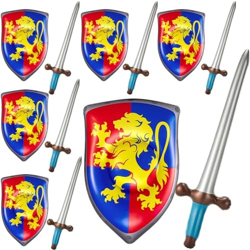 Poen 24 Pcs Inflatable Sword and Shield Set