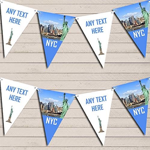 New York City Birthday Bunting Garland with 12 Flags