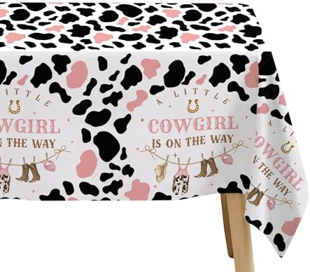 Xigejob Western Cowgirl Baby Shower Tablecloths - 3 Pack
