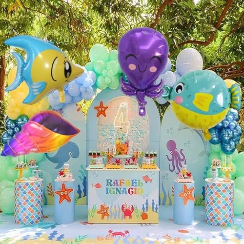 SAMOKA Sea Animals Balloons 12 PCS Under The Sea Decorations