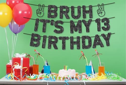 Pre-Strung 13th Birthday Banner for Boys
