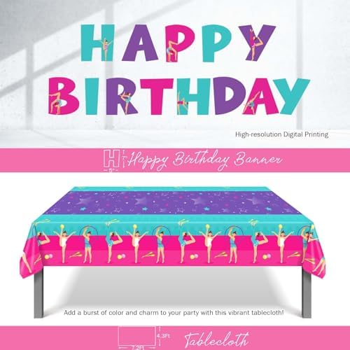 Gymnastics Birthday Party Tableware Set for Kids