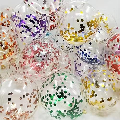 Purple Confetti Balloons 6 Pcs Jumbo 36 Inch