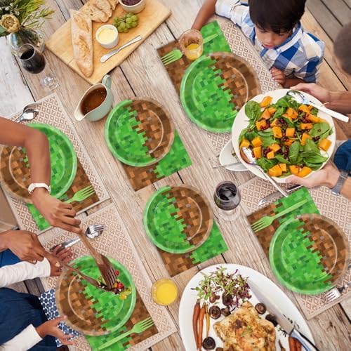 200Pcs Mining Themed Party Tableware Set