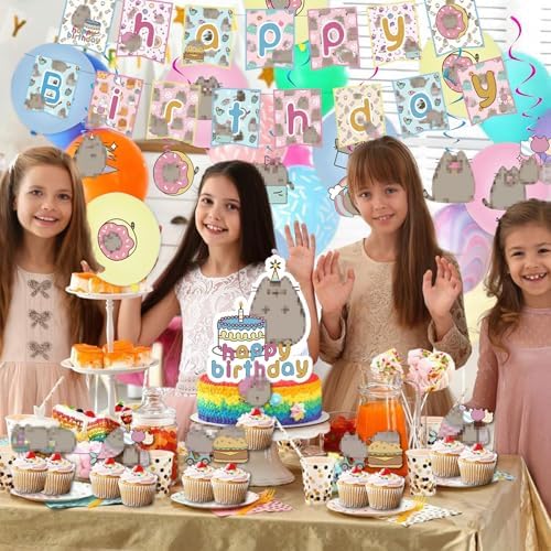 106 Pcs Cat Birthday Decorations Party Supplies