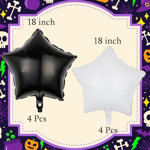 16Pcs Halloween Balloons Skull Nightmare Decorations for Party Supplies