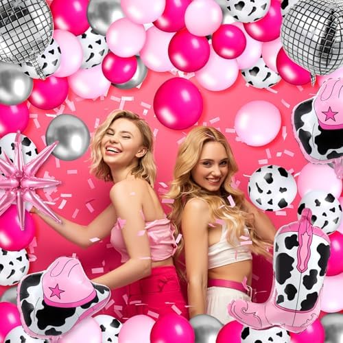 Hungdao 23 Pcs Cowgirl Theme Party Balloons Set