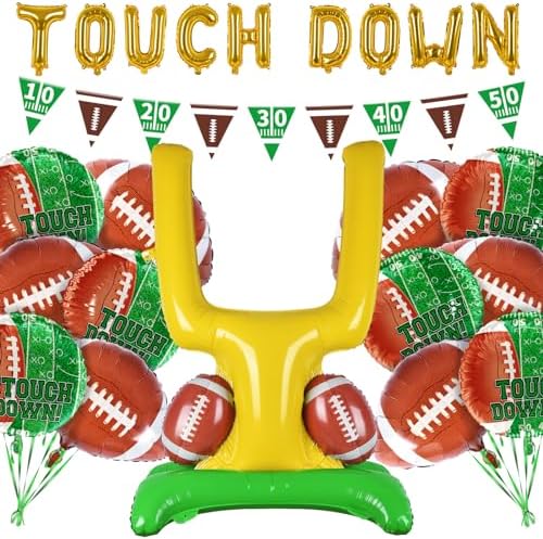Football Party Supplies Kit Touchdown Balloons Goal Post Decorations