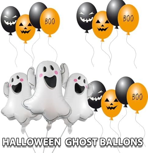 Halloween Ghost Foil Balloons 29 Inch 3 Pack