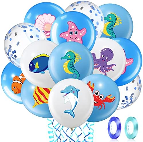 50 Pieces Ocean Theme Balloons Party Decorations