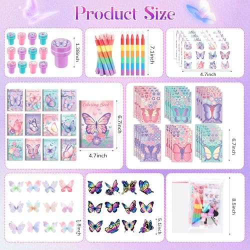 BenLouis 96Pcs Butterfly Party Favor Set